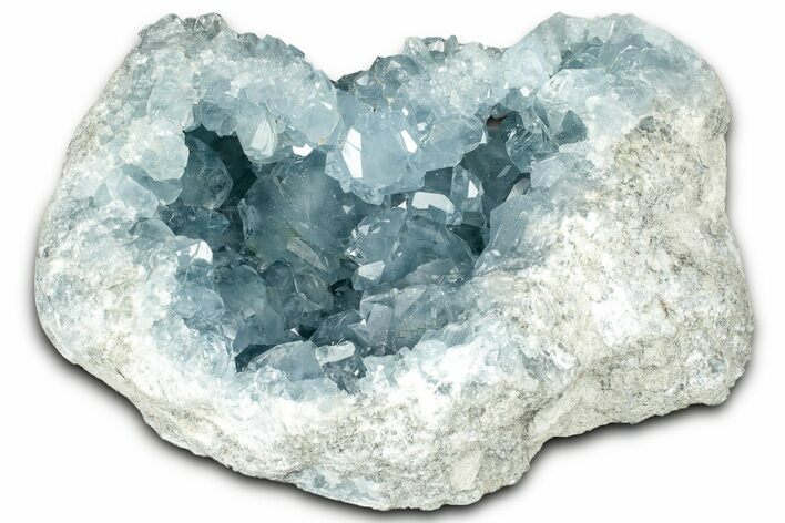Crystal Filled Celestine (Celestite) Geode Section - Madagascar #325953